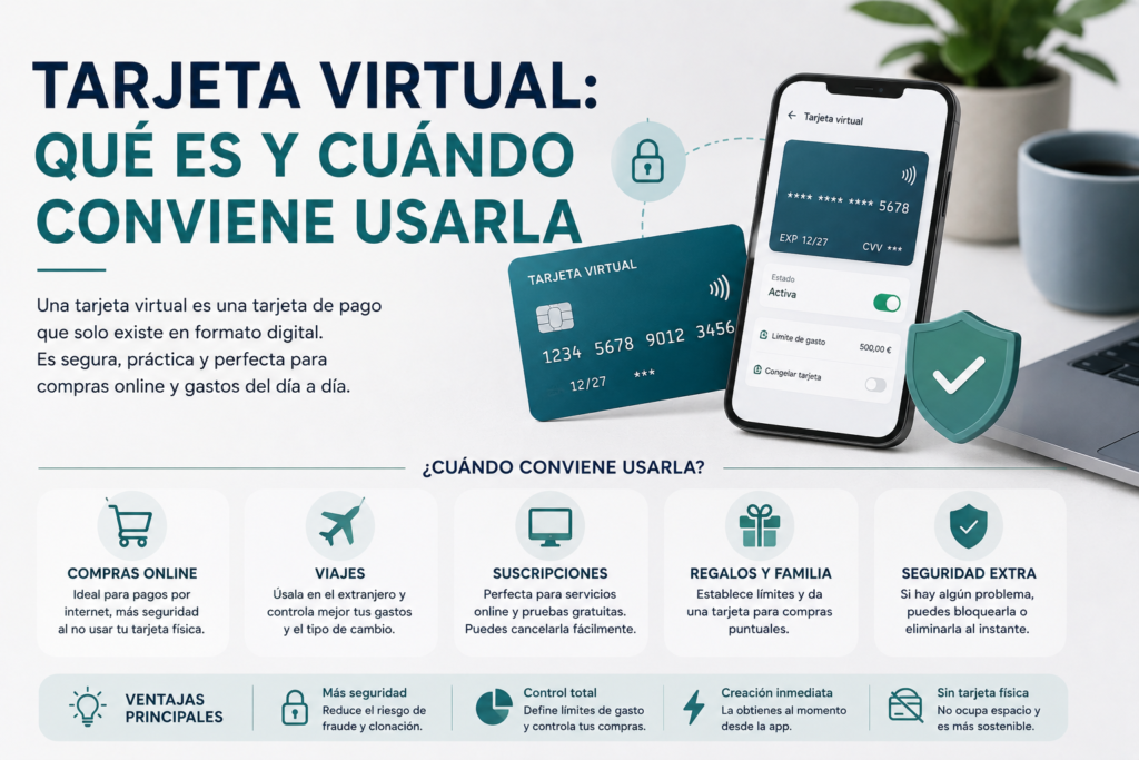 tarjeta virtual qué es cómo funciona 2026