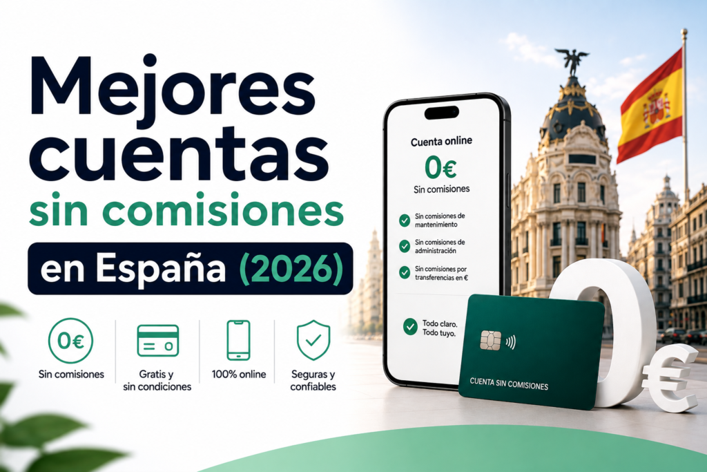 Cuentas sin comisiones España Comparativa 2026